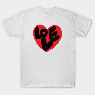 love, heart, oil painting T-Shirt